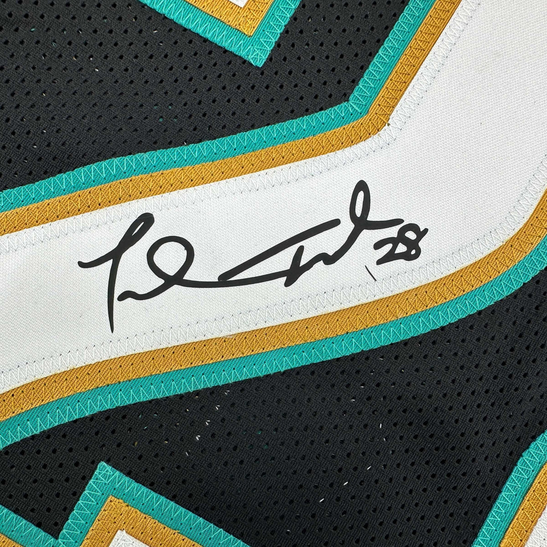 Facsimile Autographed Fred Taylor Jacksonville Black Reprint Jersey Size Mens XL