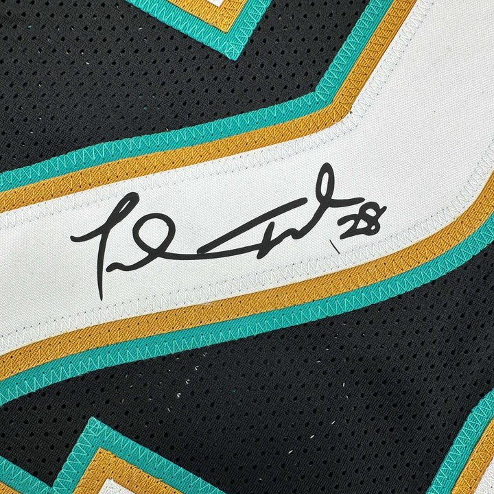 Facsimile Autographed Fred Taylor Jacksonville Black Reprint Jersey Size Mens XL