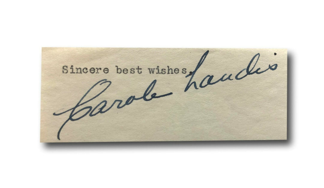 Carole Landis Hand Signed Page Cut JSA COA Autograph Actress Topper Returns