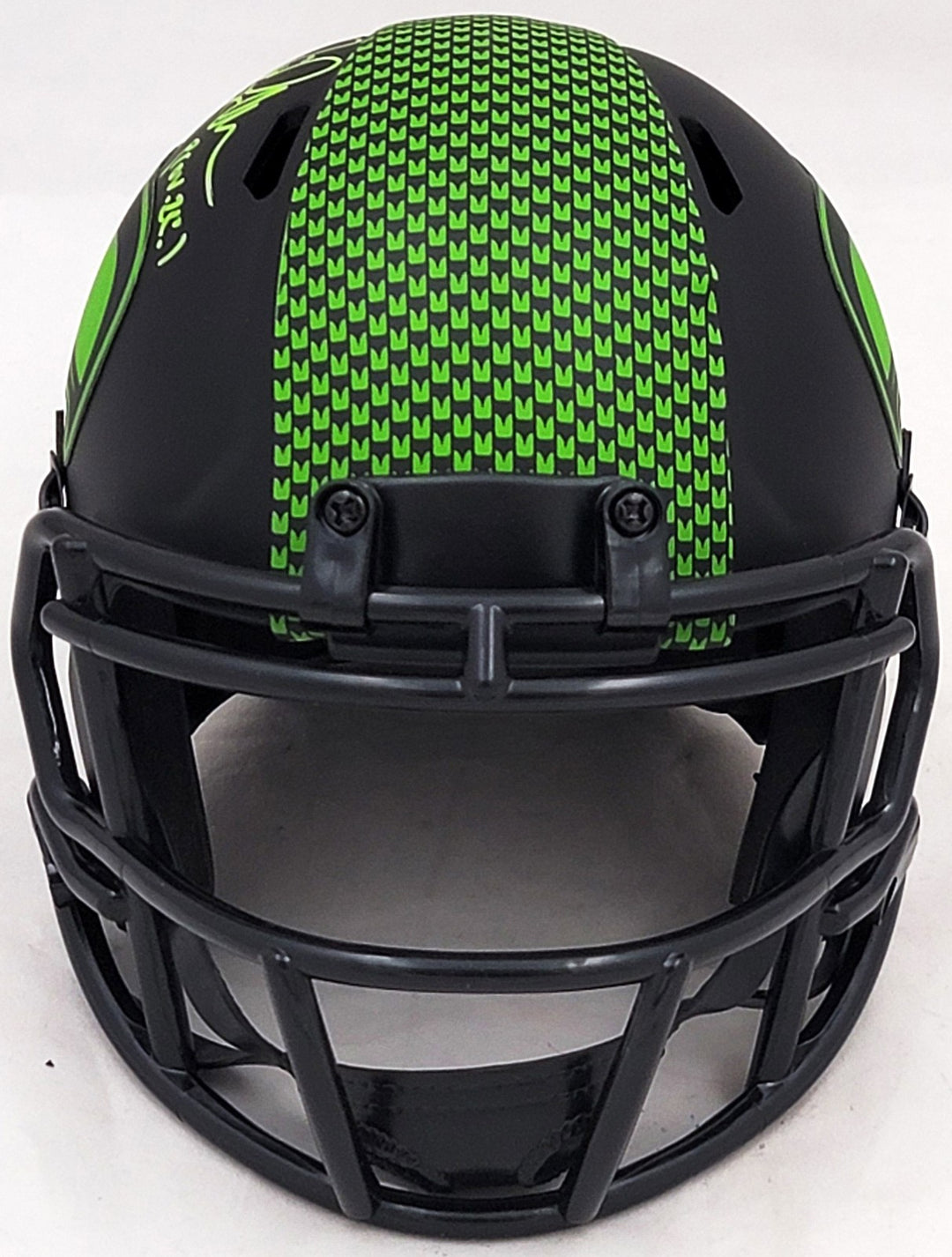 Jim Zorn Signed Seattle Seahawks Eclipse Black Speed Mini Helmet MCS Holo