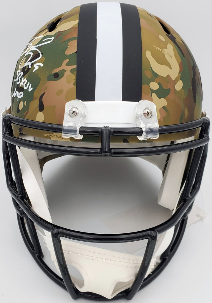 Drew Brees Signed New Orleans Saints Camo Full Size Replica Speed Helmet Beckett