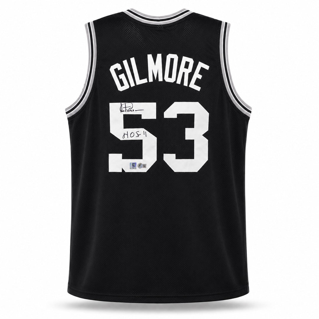 San Antonio Spurs Artis Gilmore Signed Black Jersey "HOF-11" Beckett BAS QR