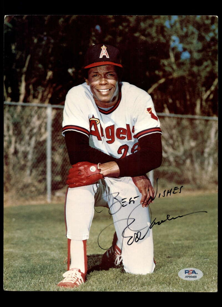 Rod Carew PSA DNA Signed 9x11 Photo Autographed Angels