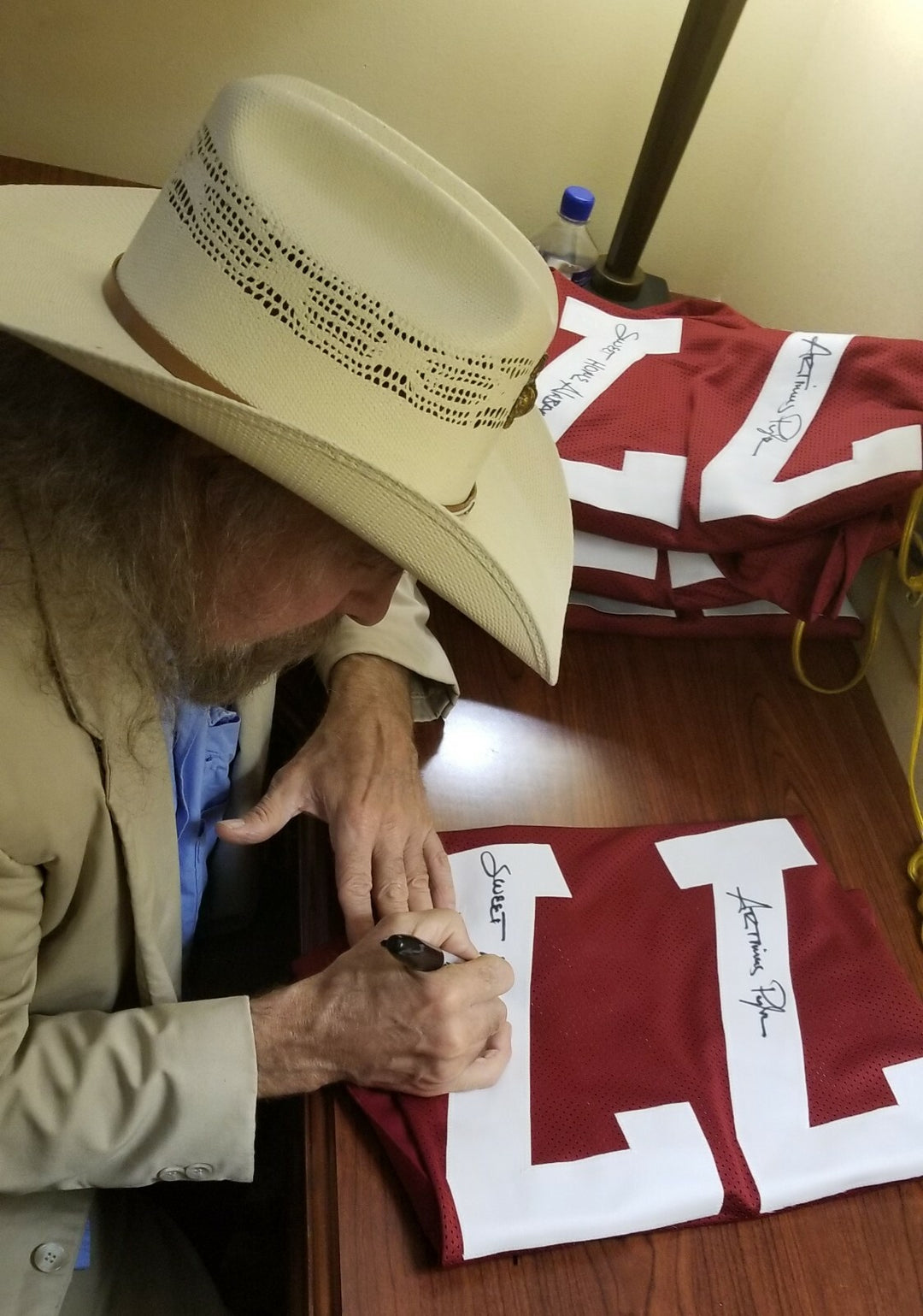 Artimus Pyle signed Lynyrd Skynyrd Crimson #77 Jersey Sweet Home XL- JSA Holo