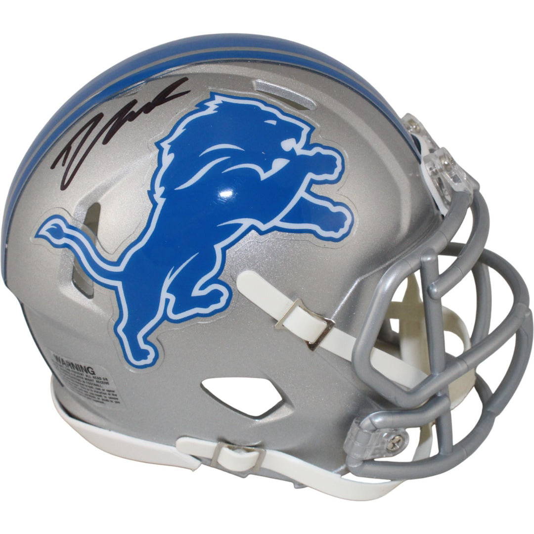 D'Andre Swift Autographed/Signed Detroit Lions Mini Helmet Fanatics 53599