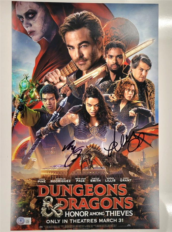 Michelle Rodriguez & Daisy Head signed Dungeons Dragons 11x17 photo (B) ~ BAS