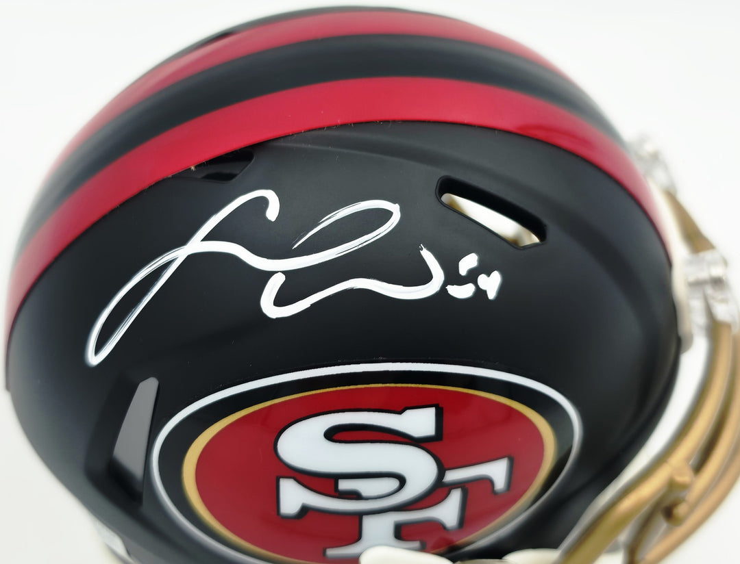 Fred Warner Signed San Francisco 49ers Black Rivalries Speed Mini Helmet Beckett