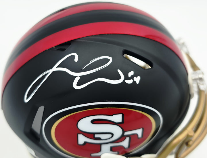 Fred Warner Signed San Francisco 49ers Black Rivalries Speed Mini Helmet Beckett