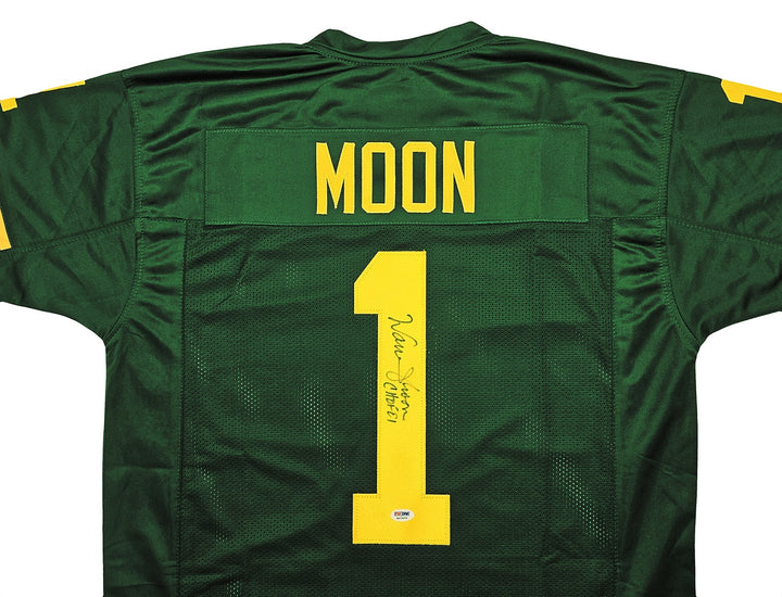 Edmonton Eskimos Warren Moon Autographed Signed Green Jersey "CHOF '01" PSA/DNA