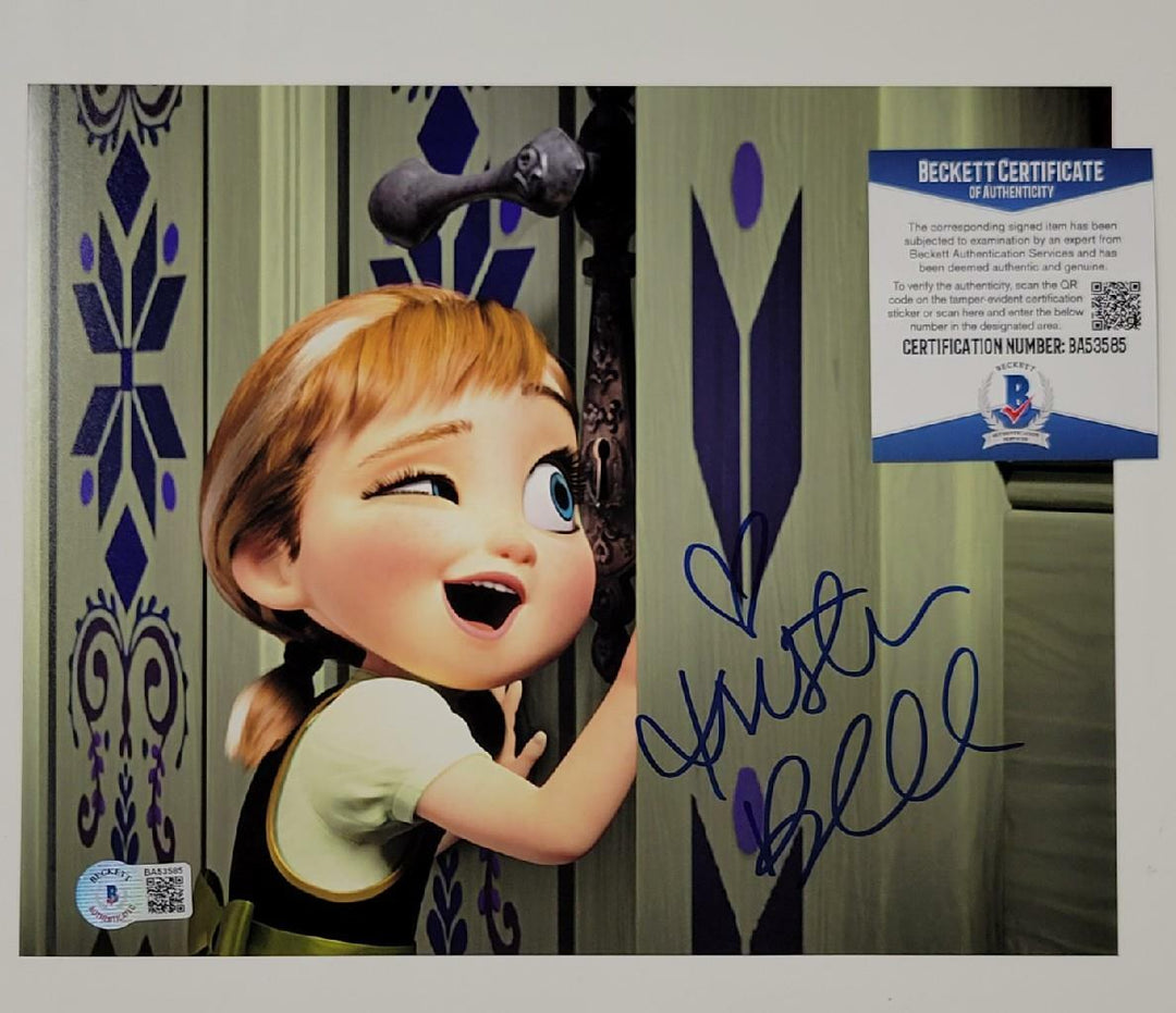 Kristen Bell signed Disney's Frozen 8x10 Photo Young Anna ~ Beckett BAS COA