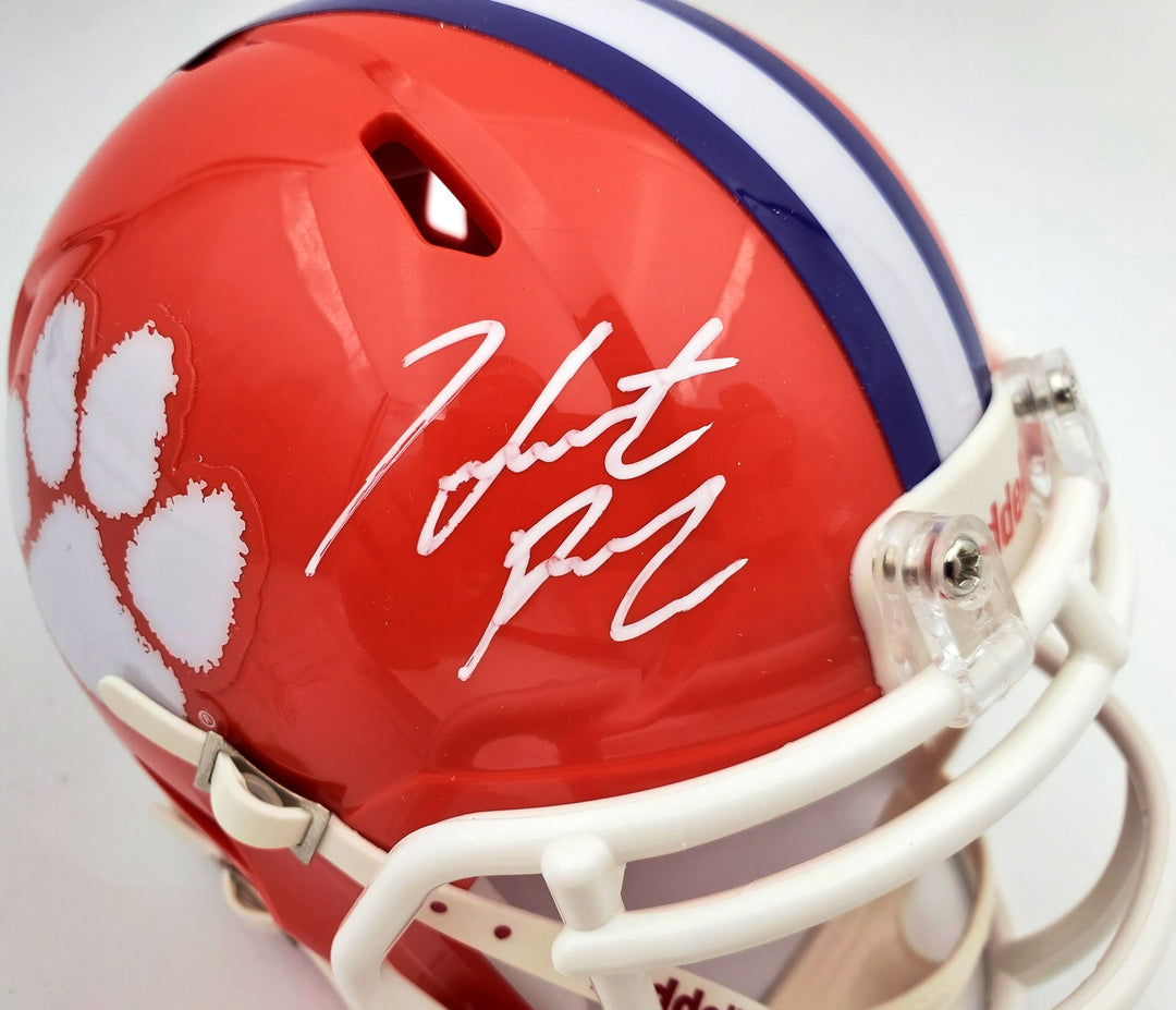 Hunter Renfrow Signed Clemson Tigers Speed Mini Helmet Beckett BAS