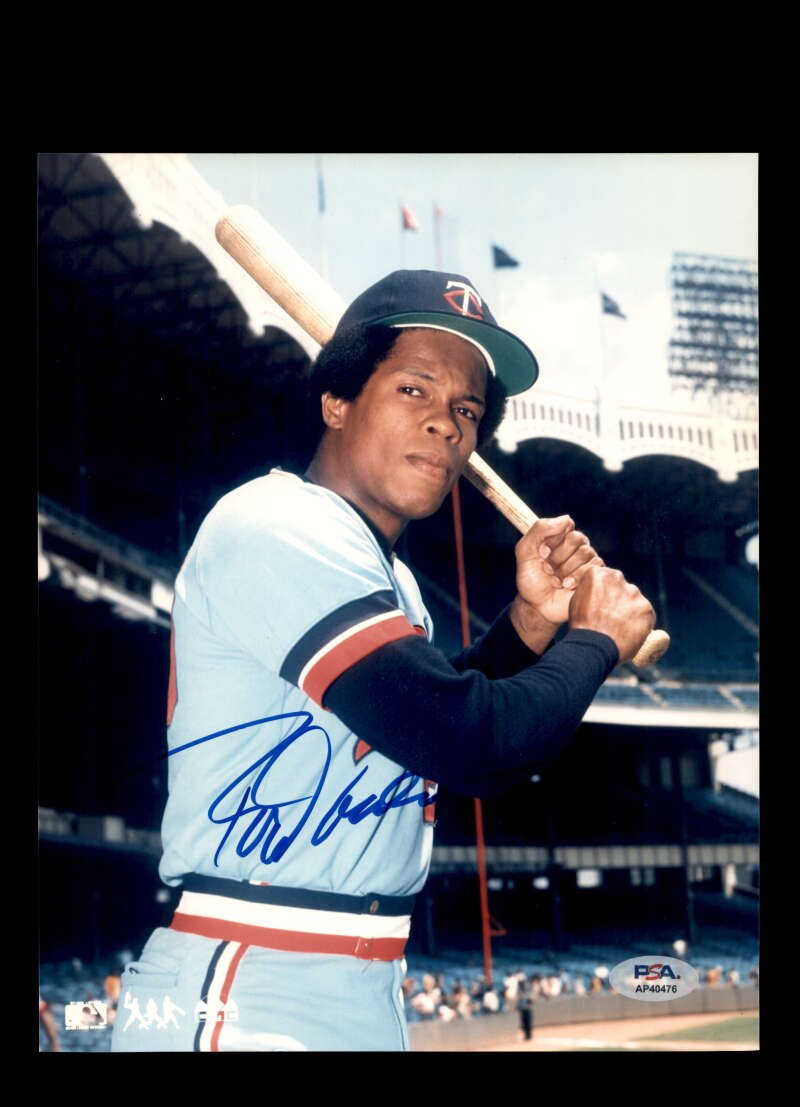 Rod Carew PSA DNA Signed 8x10 Photo Autograph Twins