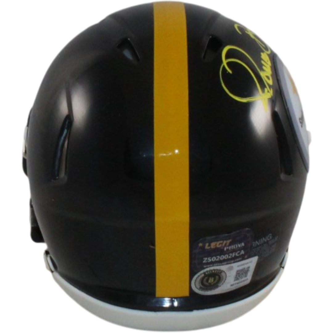 Jerome Bettis Signed Pittsburgh Steelers Mini Helmet Beckett Witnessed 57533