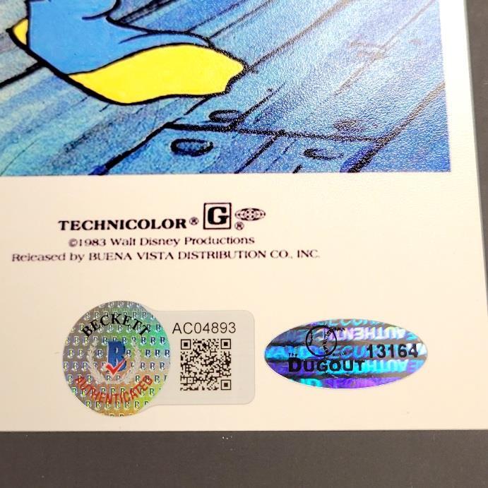 Alan Young voice of Scrooge McDuck signed DuckTales 8x10 photo Beckett BAS Holo