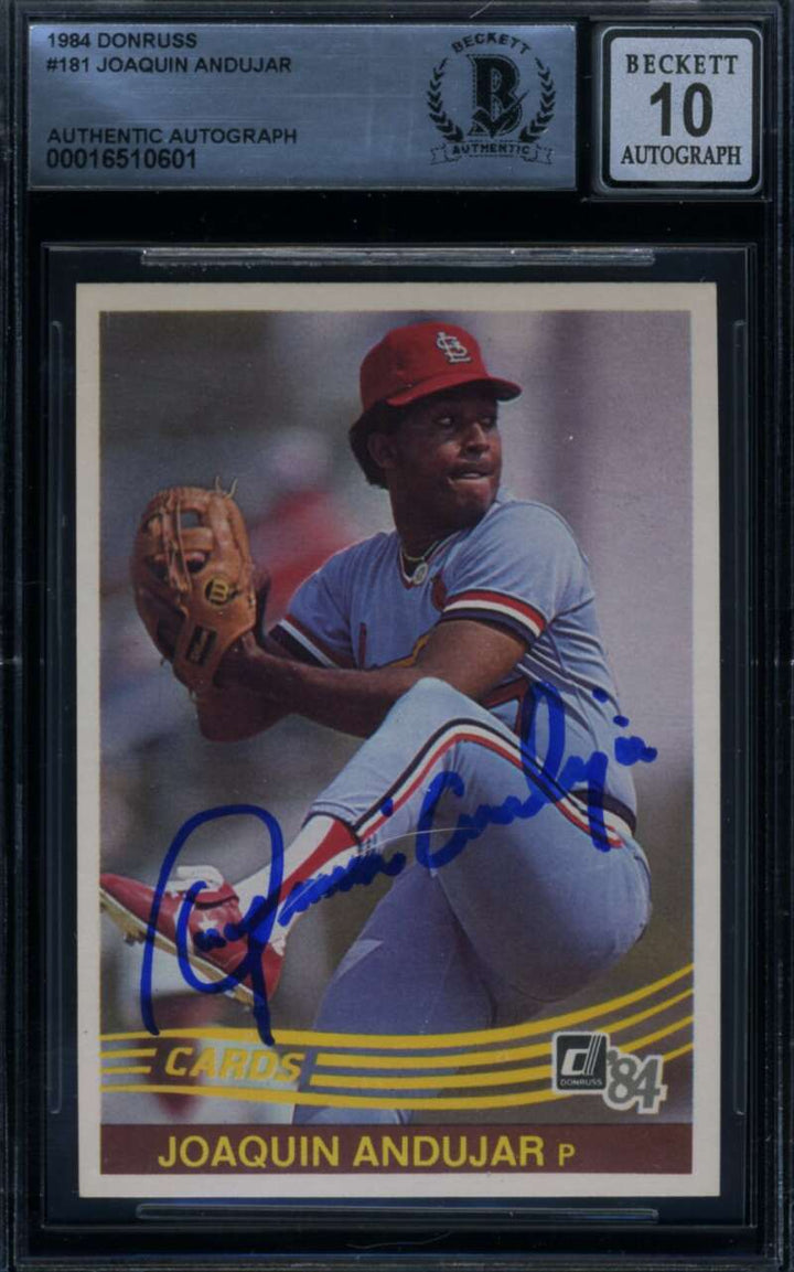 Joaquin Andujar Gem Mint 10 Beckett BAS Signed 1984 Donruss Autograph