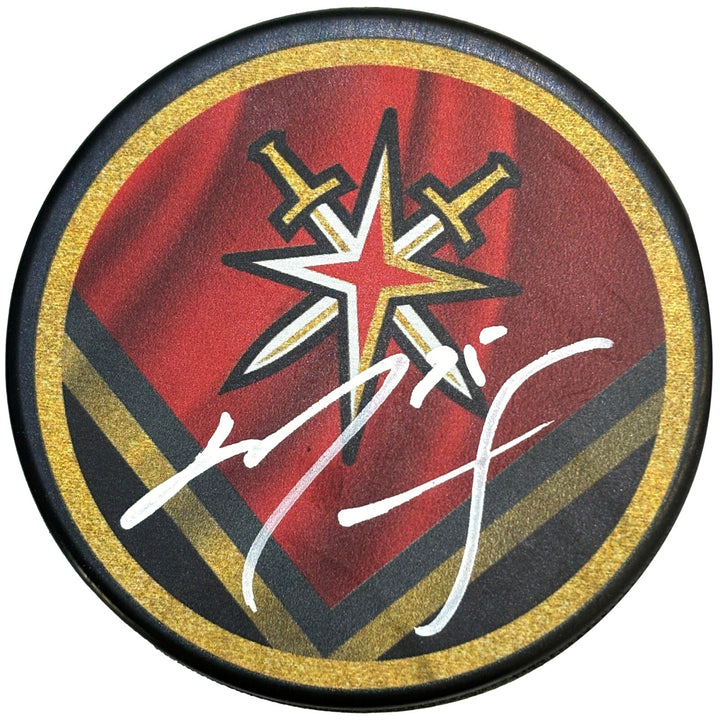 Ryan Reaves Autographed Vegas Golden Knights Reverse Retro Red Puck Signed