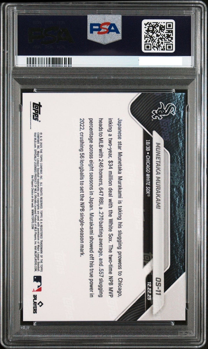 Graded 2025 Topps Now Munetaka Murakami #OS11 Rookie Baseball Card PSA 10