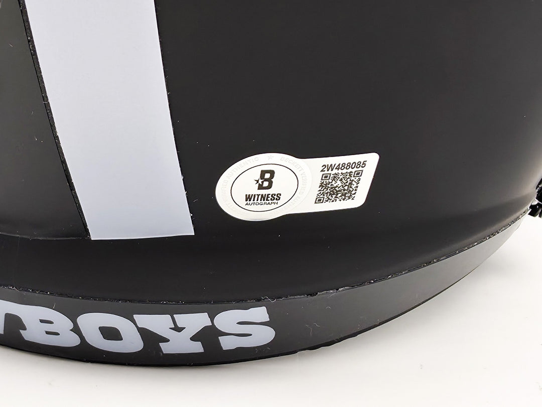 Roger Staubach Auto Cowboys Eclipse Black Full Size Speed Replica Helmet Beckett