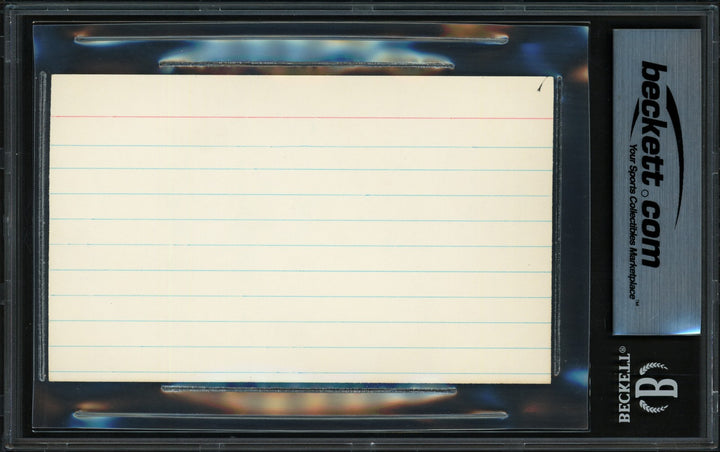 Norm Van Brocklin Signed 3x5 Index Card Philadelphia Eagles Beckett #18281309
