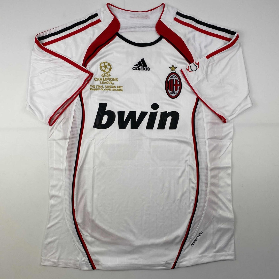 Autographed/Signed Ricardo Kaka AC Milan White Jersey Beckett BAS COA