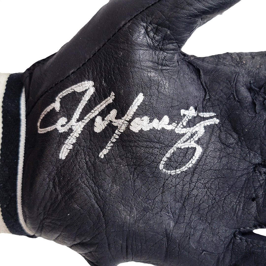 Edgar Martinez Auto Franklin Game Used Black Batting Gloves Certificate