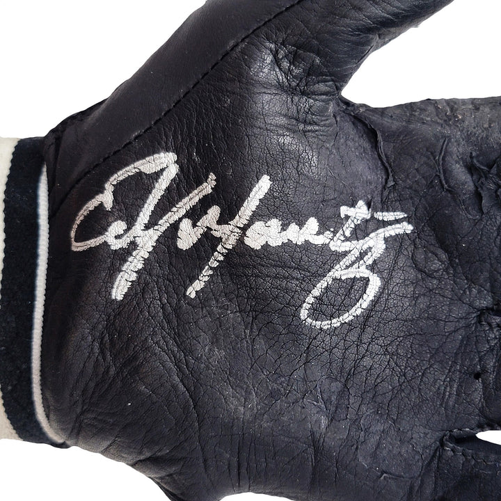 Edgar Martinez Auto Franklin Game Used Black Batting Gloves Certificate