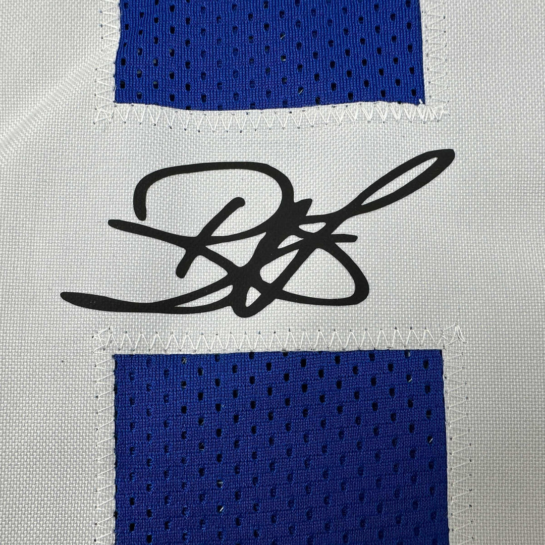 Facsimile Autographed Reggie Wayne 35x39 Indianapolis Blue Reprint Laser Jersey