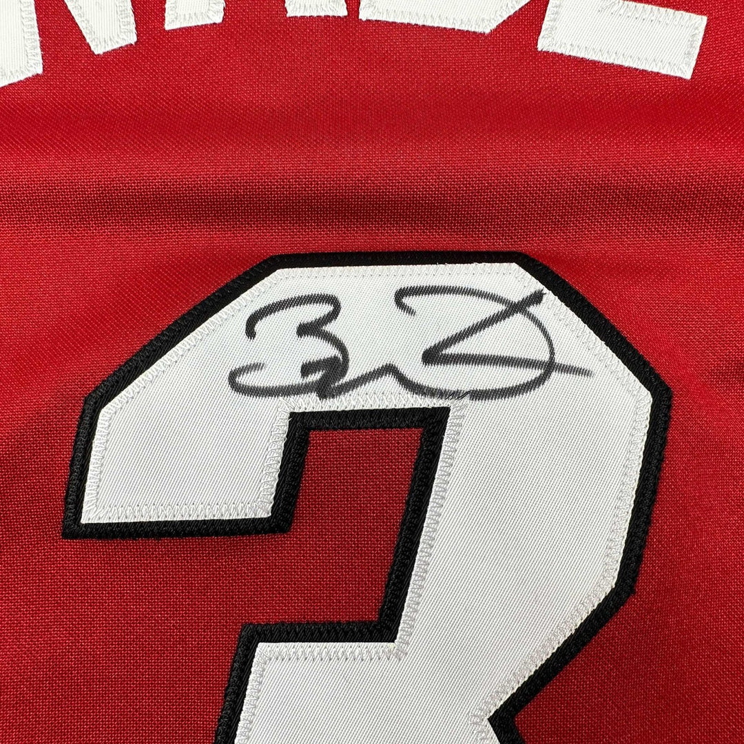 Signed Dwyane Wade Miami Heat Red 2005-06 M&N Jersey Fanatics COA