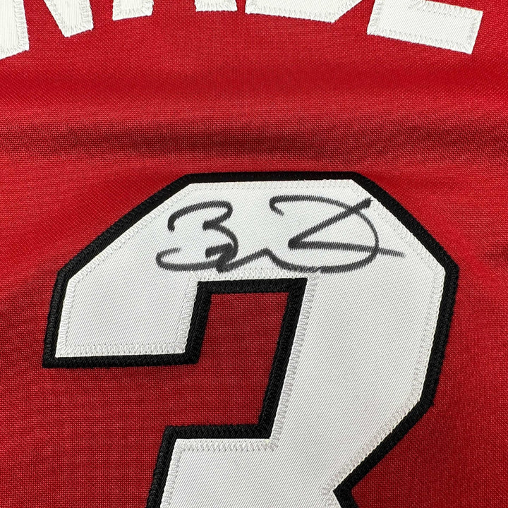 Signed Dwyane Wade Miami Heat Red 2005-06 M&N Jersey Fanatics COA