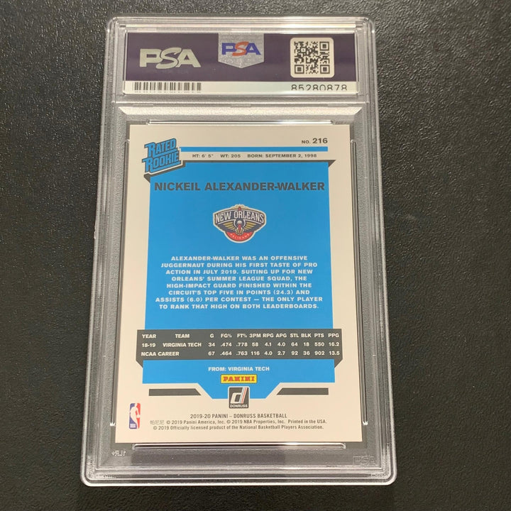 2019-20 Panini Donruss #216 Nickeil Alexander Walker Signed Card AUTO PSA Slabbe