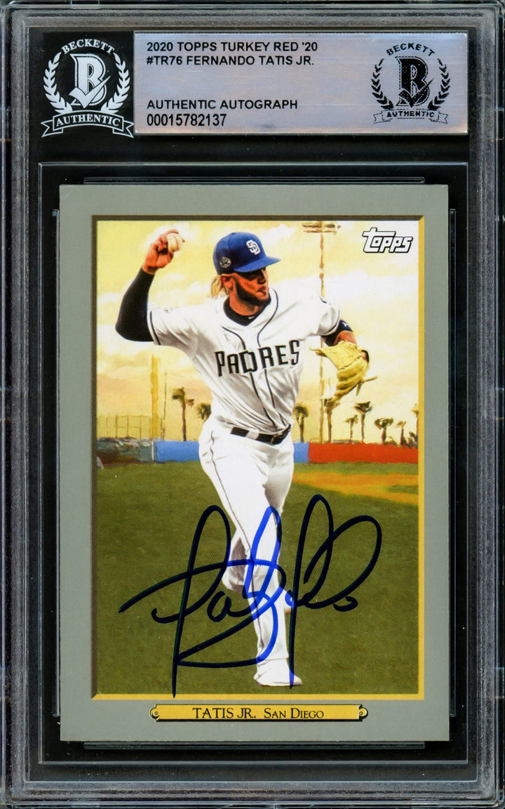 Fernando Tatis Jr. Signed 2020 Topps Turkey Red Card #TR-76 San Diego Padres