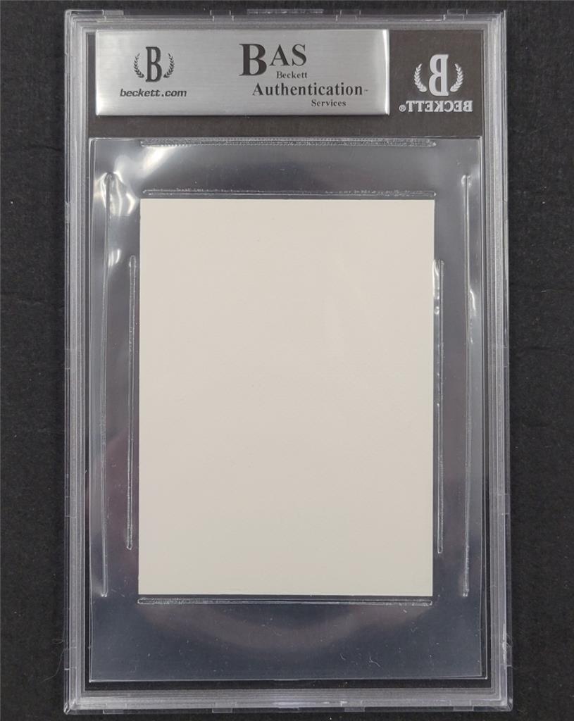 Lee MacPhail signed "HOF 98" cut 3x4 index card autograph ~ Beckett BAS
