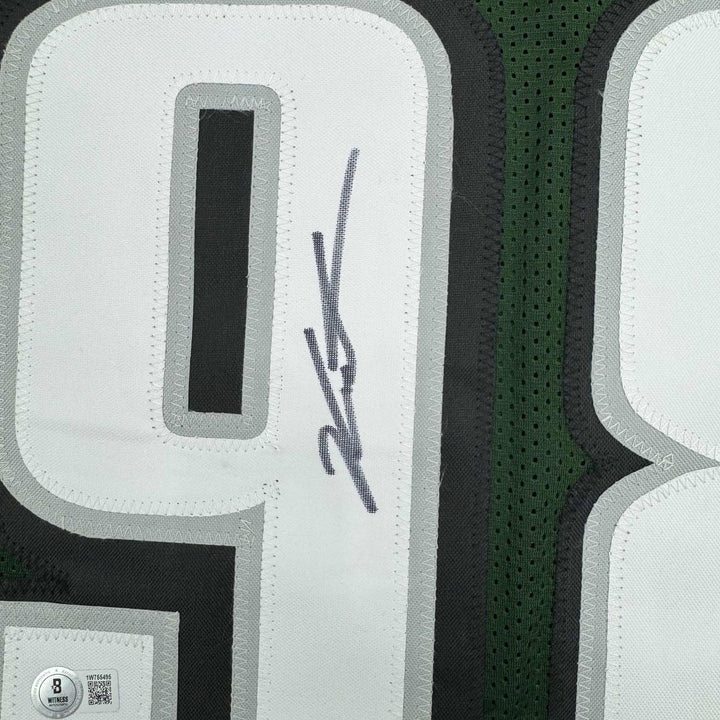 Autographed/Signed Jalen Carter Philadelphia Green Jersey Beckett COA