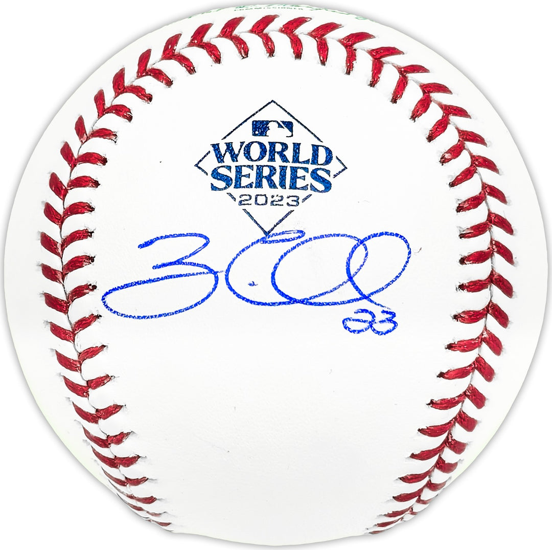 Zac Gallen Signed 2023 WS Logo MLB Baseball Arizona Diamondbacks Beckett Wit