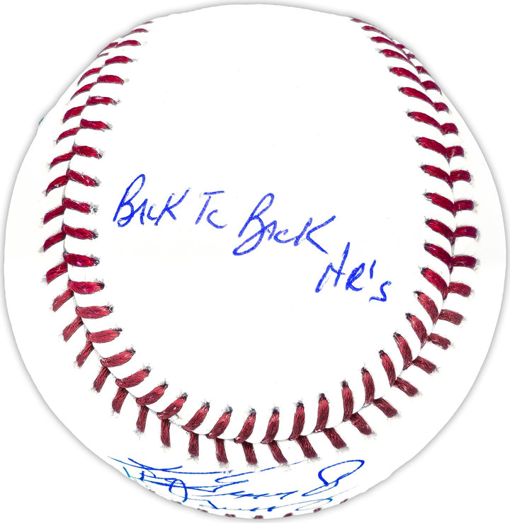 Ken Griffey Jr. & Sr. Signed MLB Baseball Mariners Back To Back HR 9/14/90 BAS