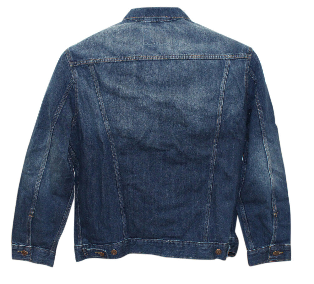 Chuck Norris Autographed/Signed Texas Ranger Levi Size XL Blue Jacket JSA 39584