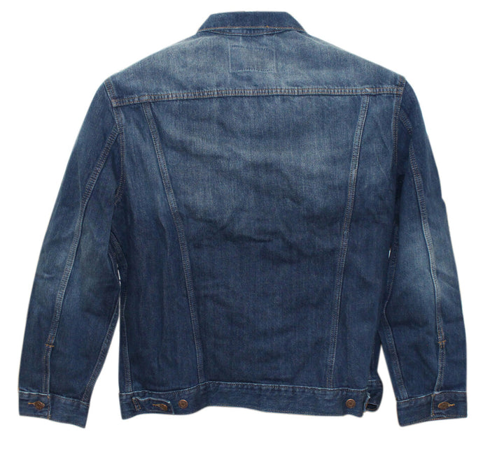 Chuck Norris Autographed/Signed Texas Ranger Levi Size XL Blue Jacket JSA 39584