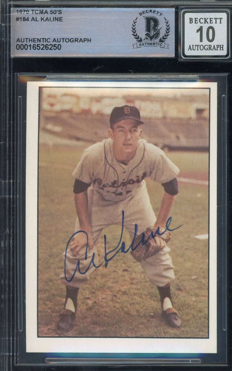 Al Kaline Gem Mint 10 Beckett BAS Signed 1979 TCMA 50s Autograph