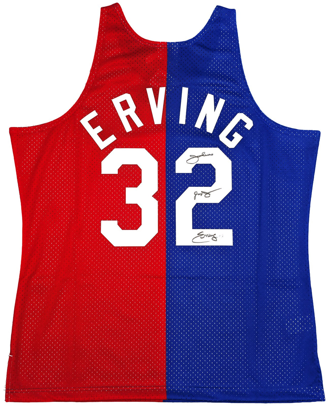 Nets Julius "Dr. J" Erving Auto Red & Blue M&N 1973 HWC Swingman Jersey Size XL