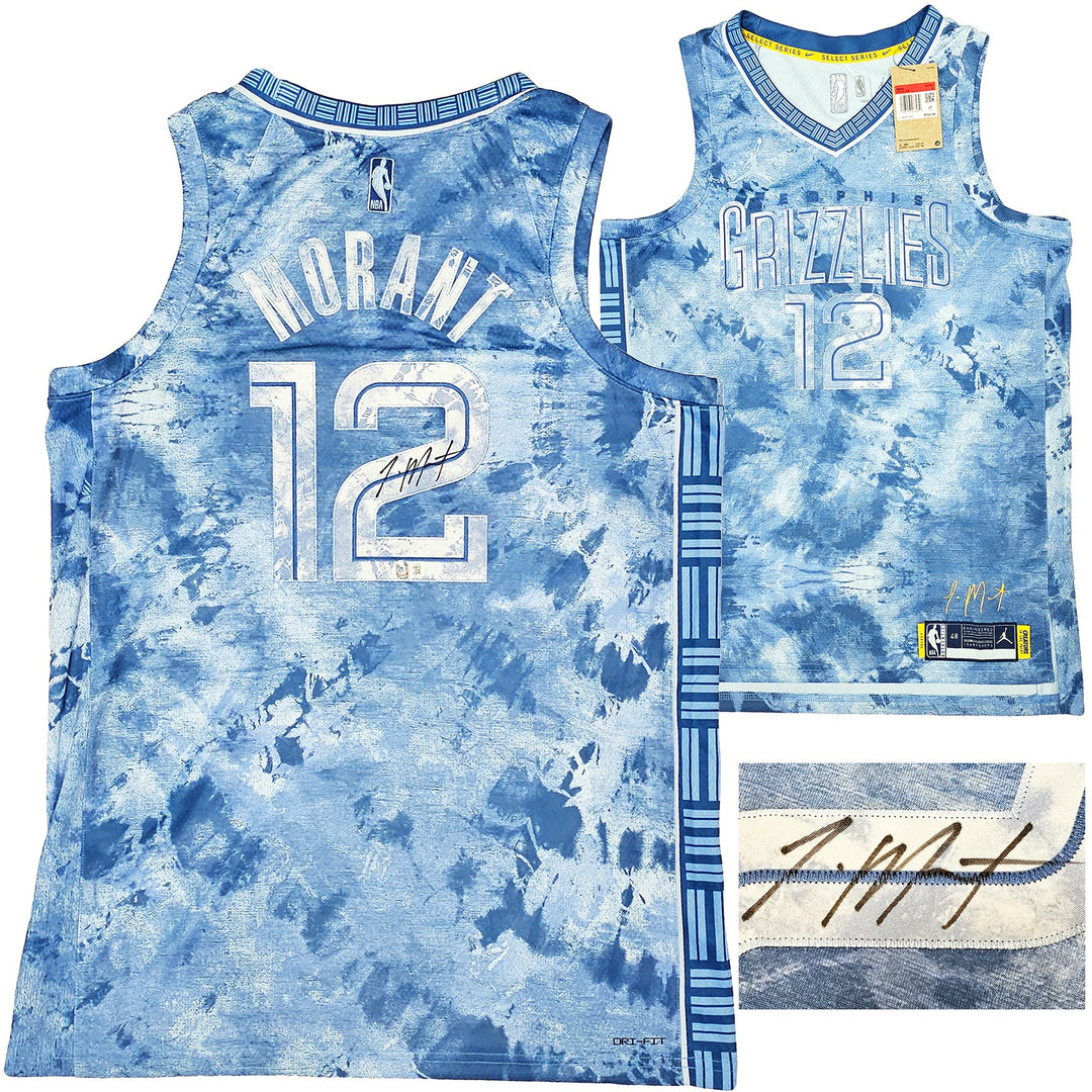 Grizzlies Ja Morant Auto Blue Jordan Creators The Paint Select Jersey 52 BAS