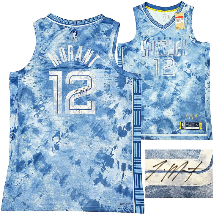 Grizzlies Ja Morant Auto Blue Jordan Creators The Paint Select Jersey 52 BAS
