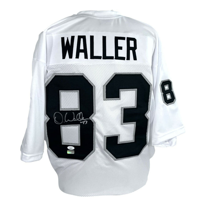 Darren Waller Autographed Las Vegas Raiders White Jersey COA Inscriptagraphs JSA
