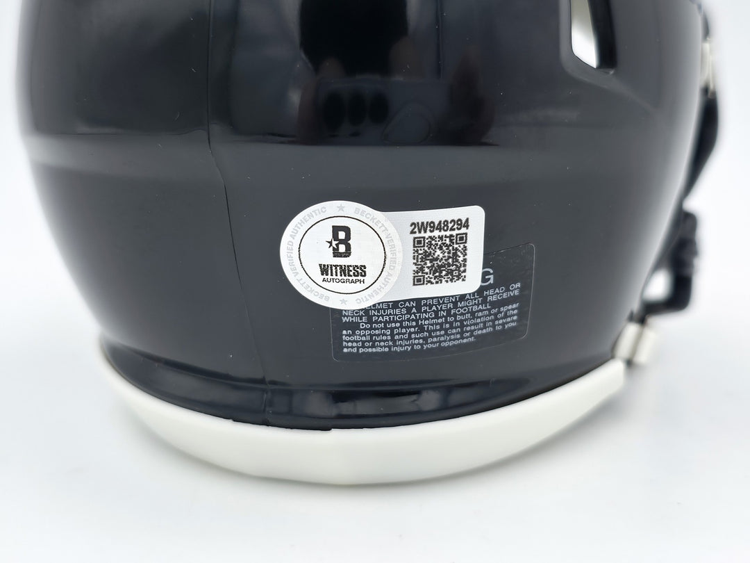 DeSean Jackson Signed Eagles 2022 Alternate Black Speed Mini Helmet Beckett Wit