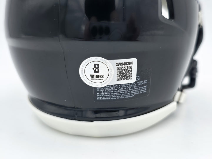 DeSean Jackson Signed Eagles 2022 Alternate Black Speed Mini Helmet Beckett Wit