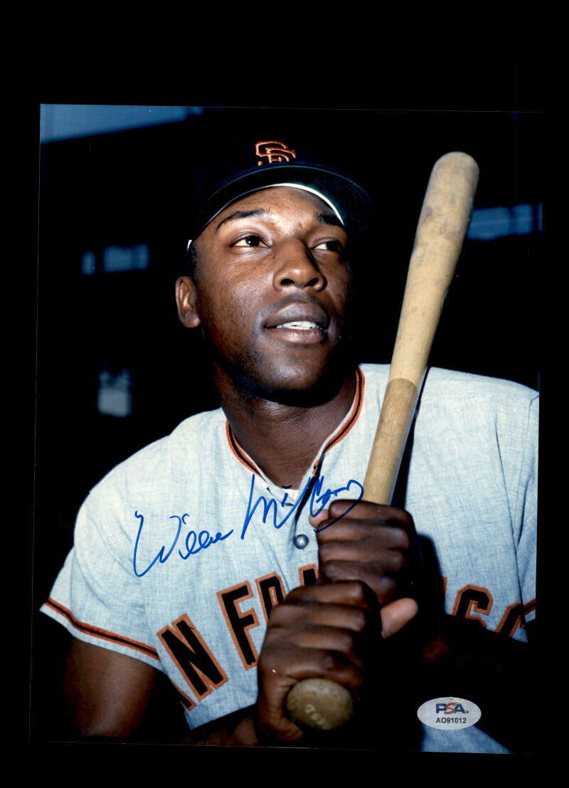 Willie McCovey PSA DNA Signed 8x10 Photo Autograph Giants