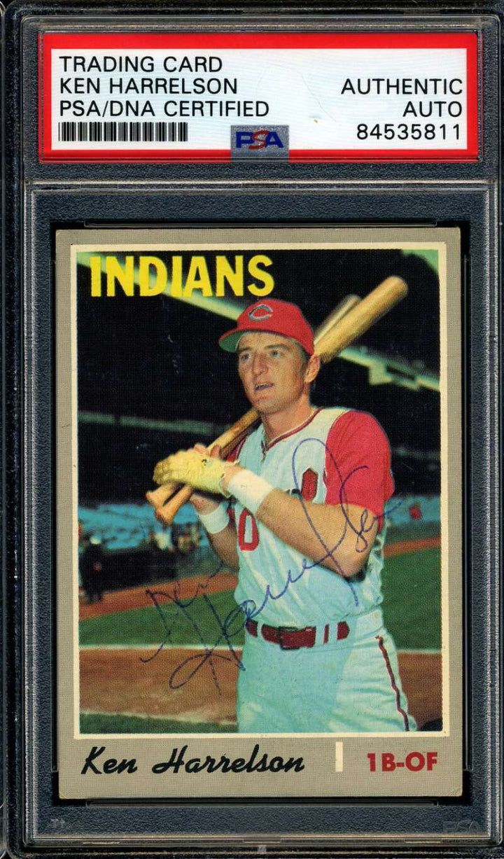 Ken Harrelson PSA DNA Vintage Signed 1970 Topps Autograph