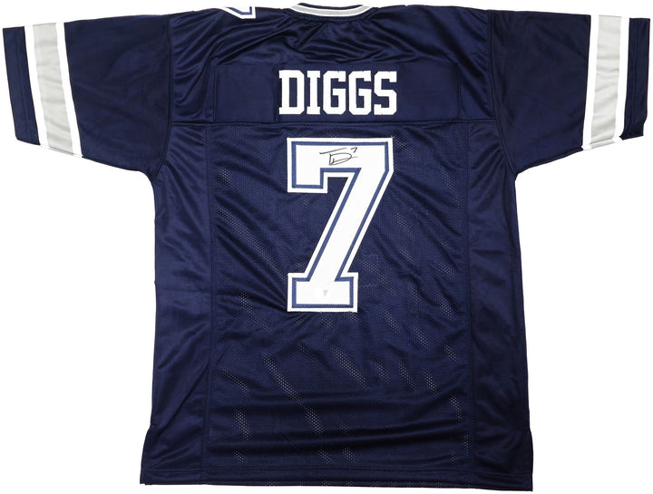 Dallas Cowboys Trevon Diggs Autographed Signed Blue Jersey TriStar