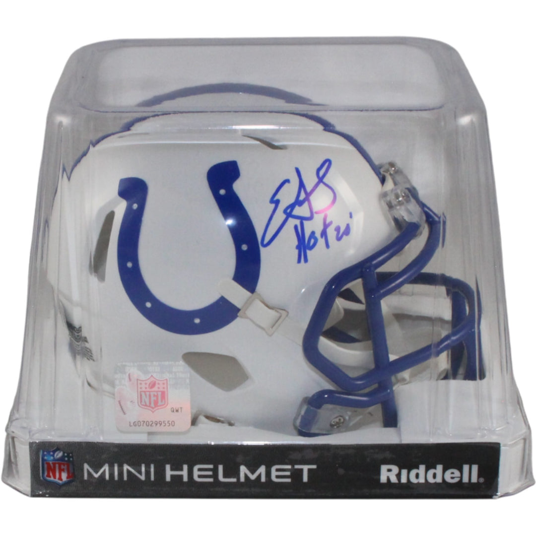 Edgerrin James Autographed Indianapolis Colts TB Mini Helmet HOF Beckett W 54759