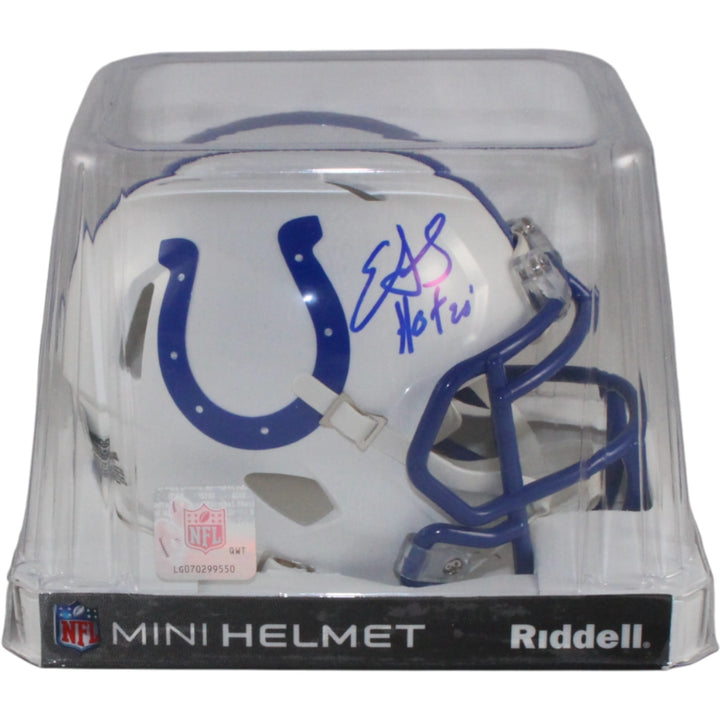 Edgerrin James Autographed Indianapolis Colts TB Mini Helmet HOF Beckett W 54759