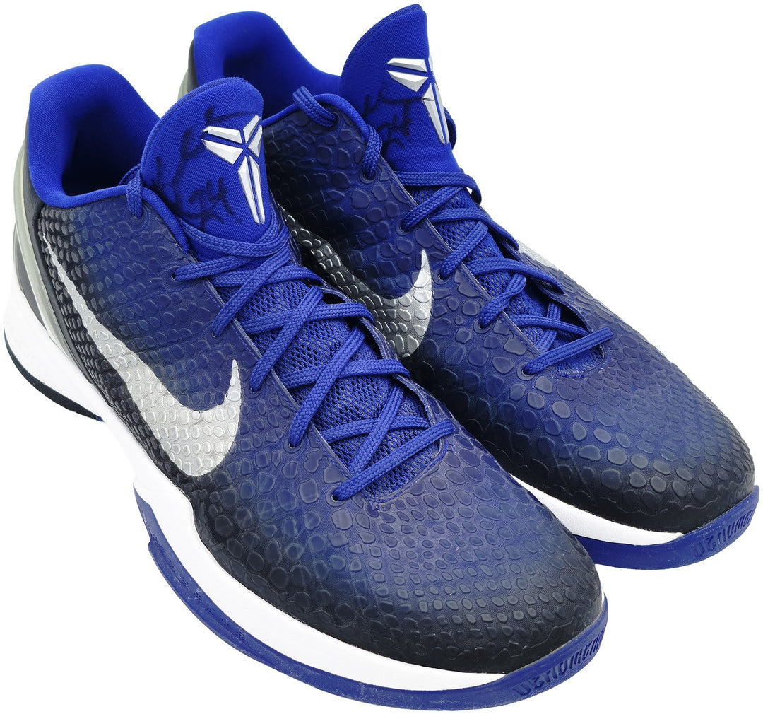 Kobe Bryant Dual Auto Black/Blue 2011-12 Nike Team Issued Kobe VI Shoes 14 PSA